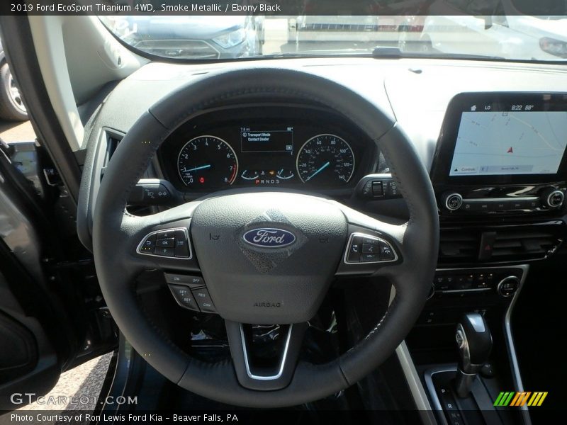 Smoke Metallic / Ebony Black 2019 Ford EcoSport Titanium 4WD