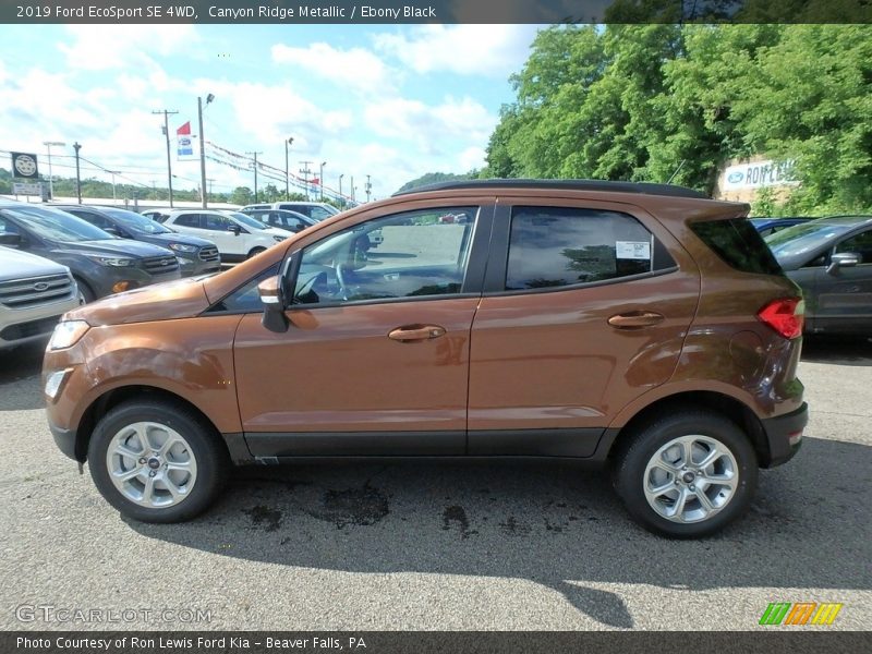 Canyon Ridge Metallic / Ebony Black 2019 Ford EcoSport SE 4WD