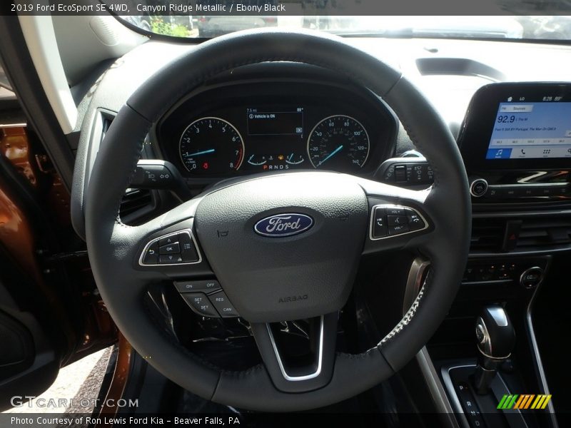 Canyon Ridge Metallic / Ebony Black 2019 Ford EcoSport SE 4WD