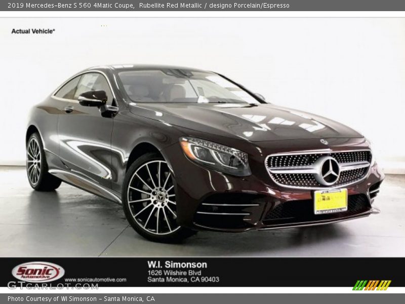 Rubellite Red Metallic / designo Porcelain/Espresso 2019 Mercedes-Benz S 560 4Matic Coupe