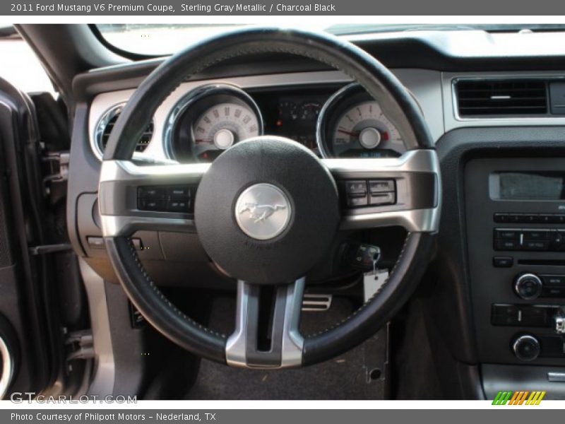 Sterling Gray Metallic / Charcoal Black 2011 Ford Mustang V6 Premium Coupe