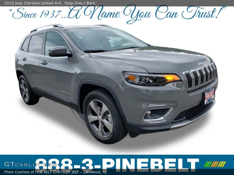 Sting-Gray / Black 2019 Jeep Cherokee Limited 4x4