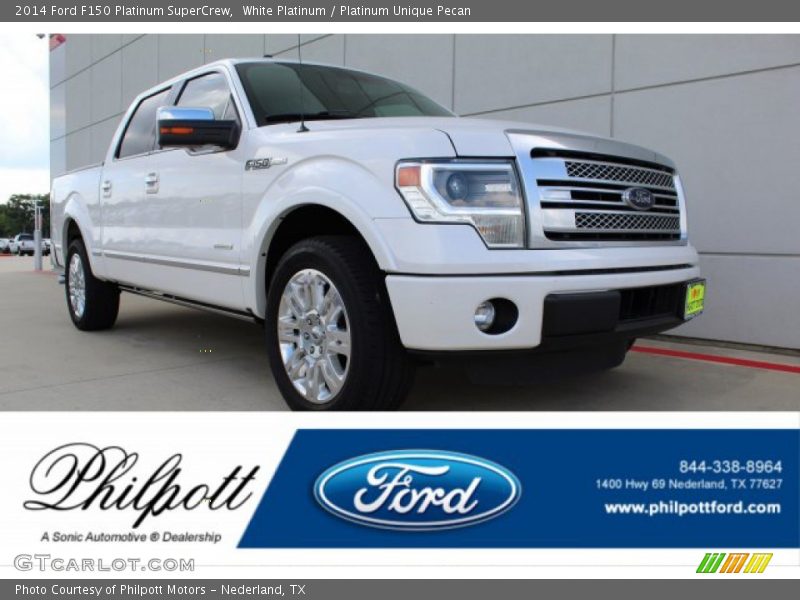 White Platinum / Platinum Unique Pecan 2014 Ford F150 Platinum SuperCrew