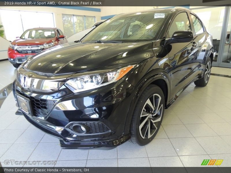 Crystal Black Pearl / Black 2019 Honda HR-V Sport AWD