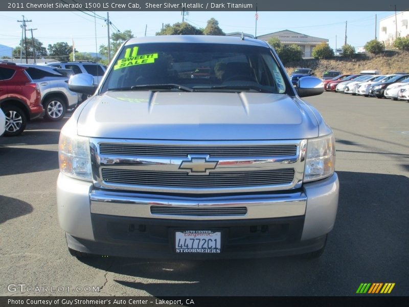 Sheer Silver Metallic / Dark Titanium 2011 Chevrolet Silverado 1500 LS Crew Cab