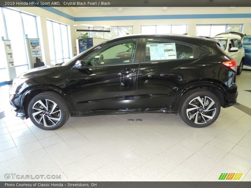 Crystal Black Pearl / Black 2019 Honda HR-V Sport AWD