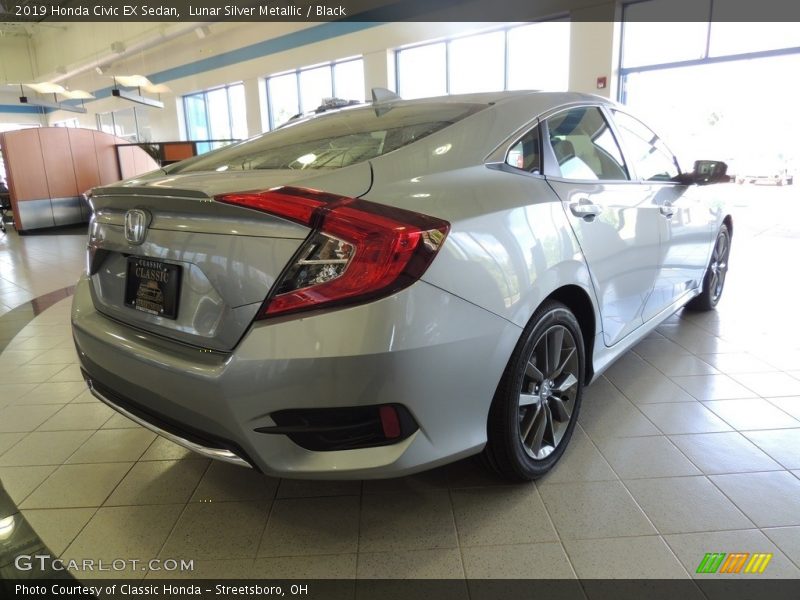 Lunar Silver Metallic / Black 2019 Honda Civic EX Sedan