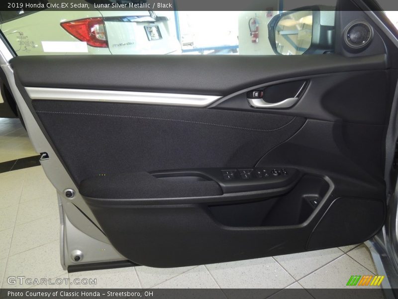 Lunar Silver Metallic / Black 2019 Honda Civic EX Sedan