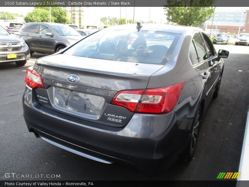 Carbide Gray Metallic / Slate Black 2016 Subaru Legacy 2.5i Limited