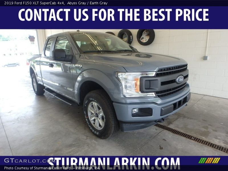 Abyss Gray / Earth Gray 2019 Ford F150 XLT SuperCab 4x4