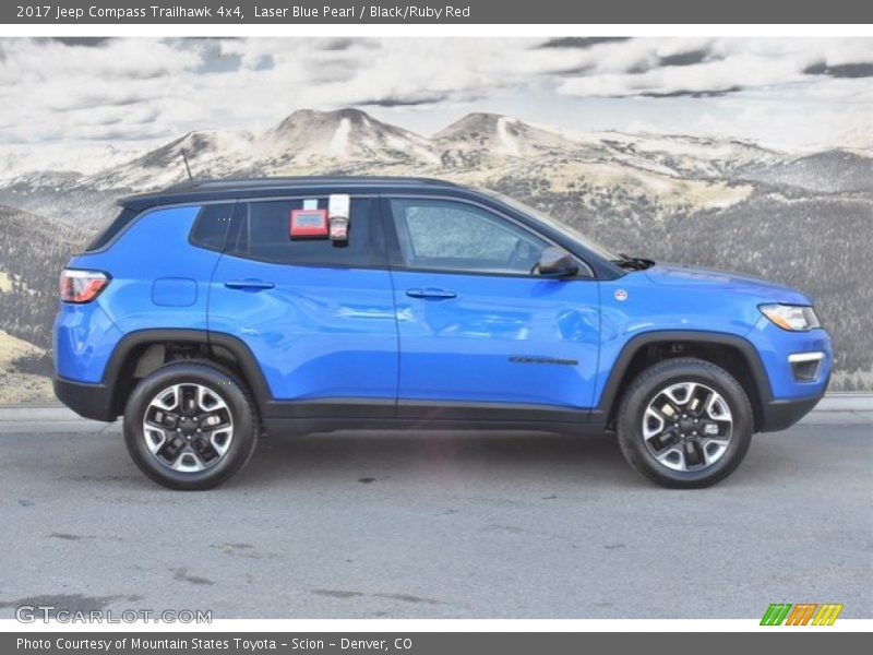 Laser Blue Pearl / Black/Ruby Red 2017 Jeep Compass Trailhawk 4x4
