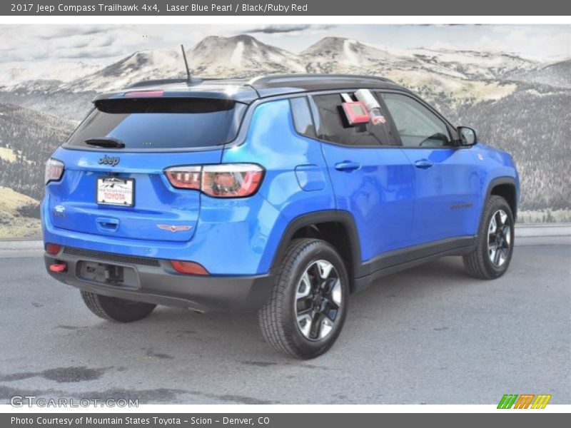 Laser Blue Pearl / Black/Ruby Red 2017 Jeep Compass Trailhawk 4x4