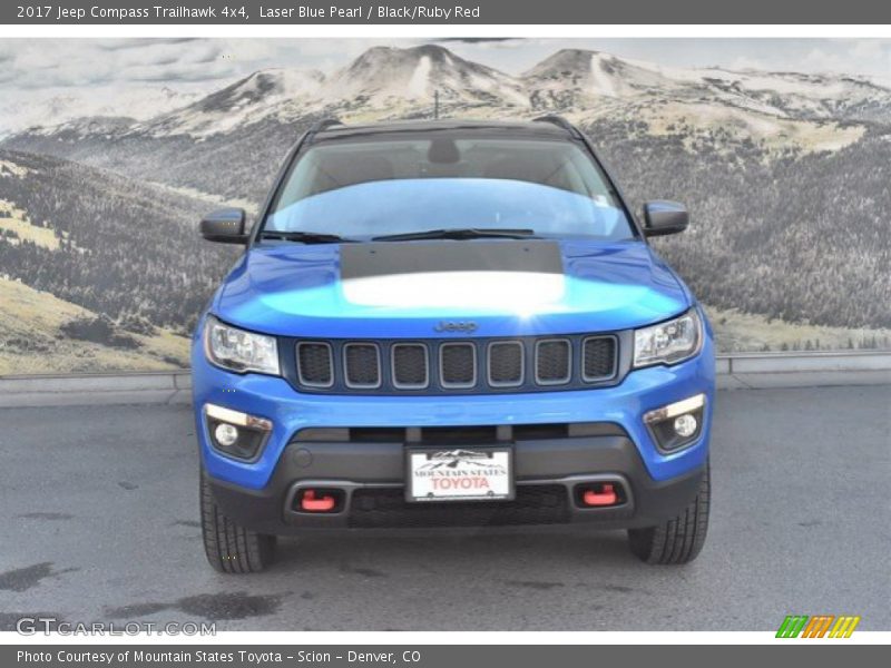 Laser Blue Pearl / Black/Ruby Red 2017 Jeep Compass Trailhawk 4x4