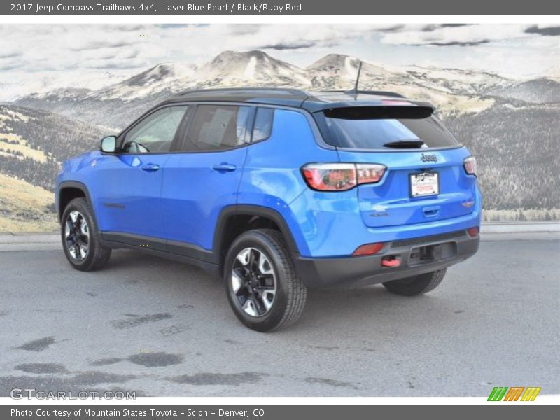 Laser Blue Pearl / Black/Ruby Red 2017 Jeep Compass Trailhawk 4x4