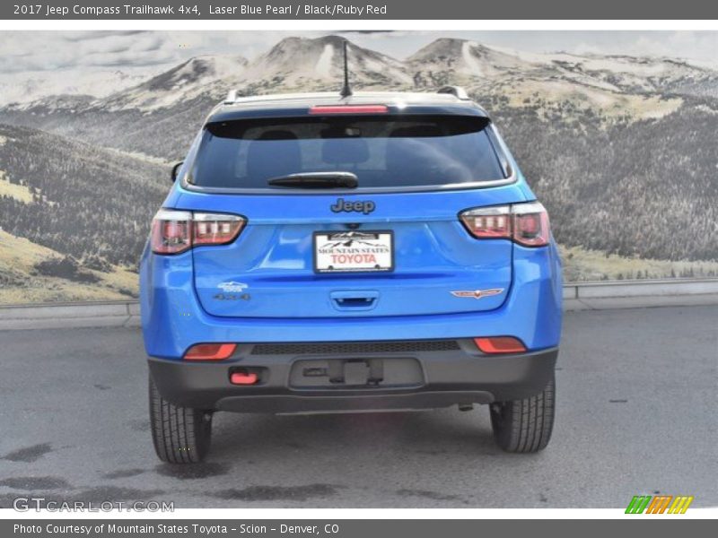 Laser Blue Pearl / Black/Ruby Red 2017 Jeep Compass Trailhawk 4x4
