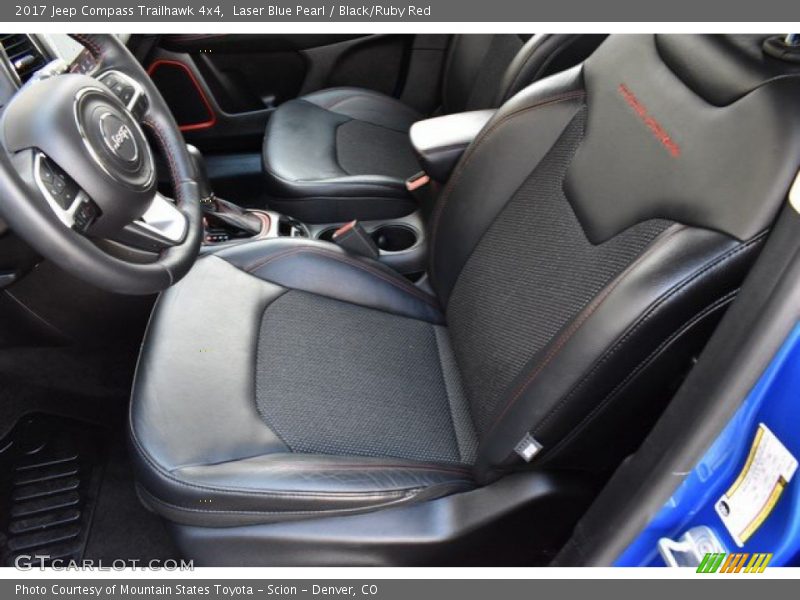 Laser Blue Pearl / Black/Ruby Red 2017 Jeep Compass Trailhawk 4x4