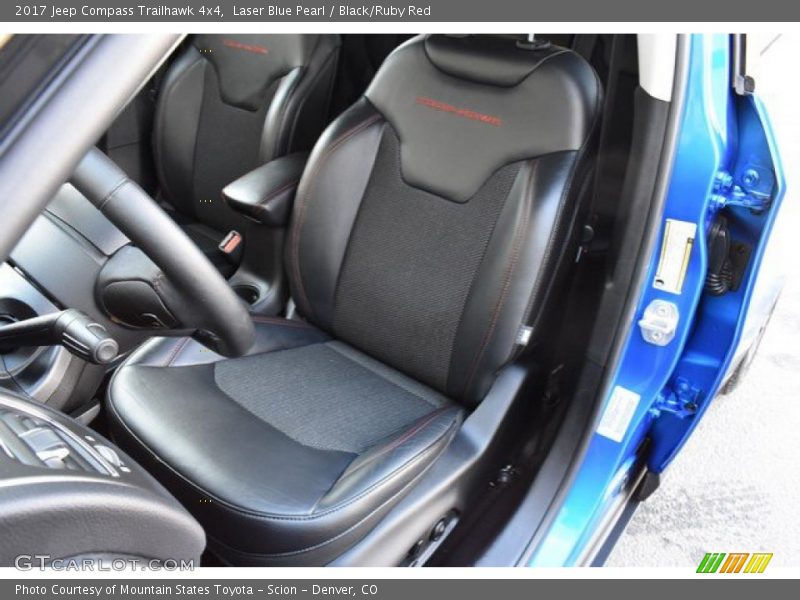 Laser Blue Pearl / Black/Ruby Red 2017 Jeep Compass Trailhawk 4x4