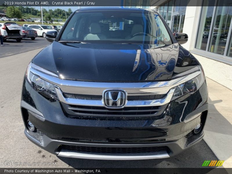 Crystal Black Pearl / Gray 2019 Honda Pilot EX AWD