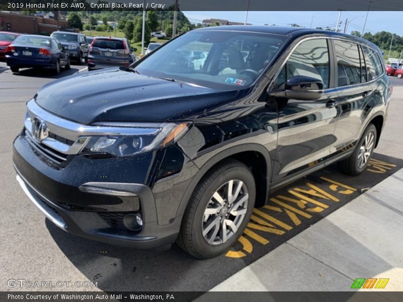 Crystal Black Pearl / Gray 2019 Honda Pilot EX AWD