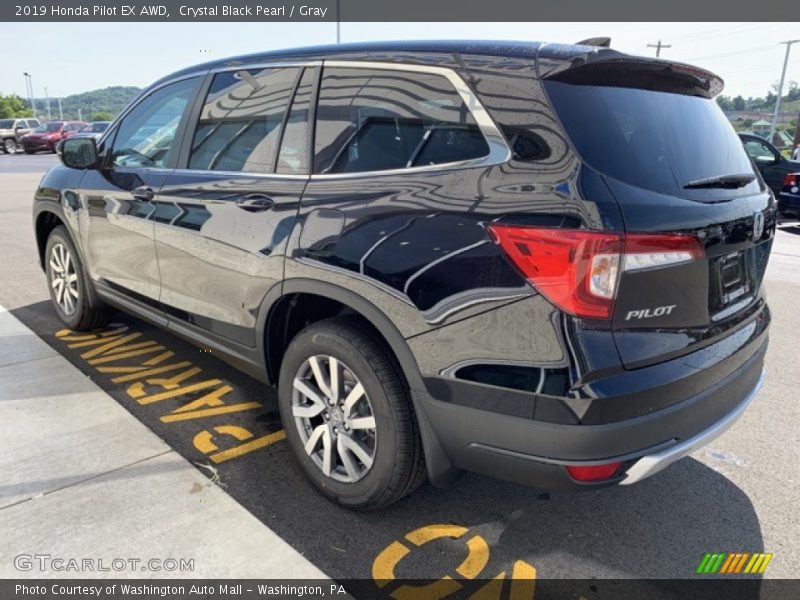 Crystal Black Pearl / Gray 2019 Honda Pilot EX AWD