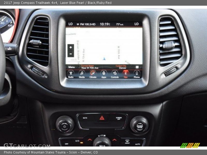 Laser Blue Pearl / Black/Ruby Red 2017 Jeep Compass Trailhawk 4x4