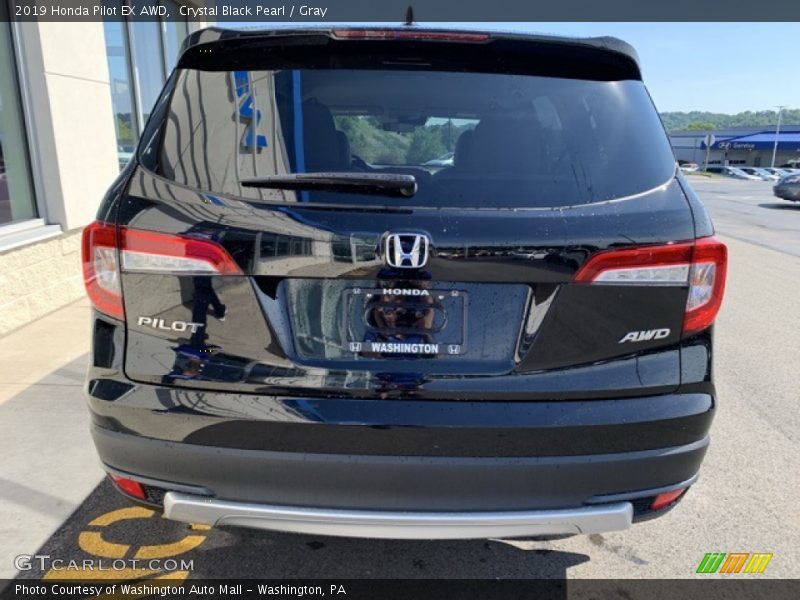 Crystal Black Pearl / Gray 2019 Honda Pilot EX AWD