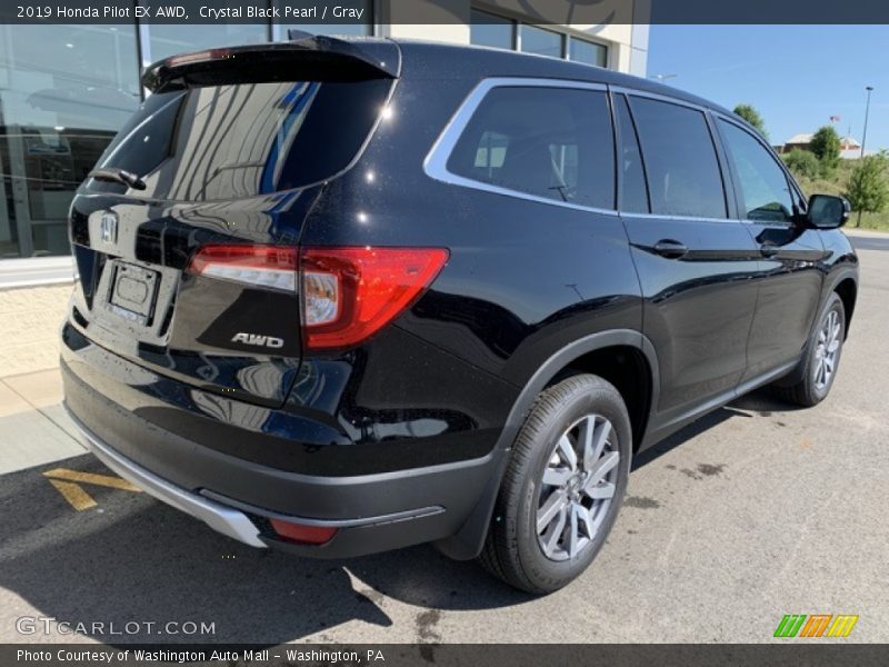 Crystal Black Pearl / Gray 2019 Honda Pilot EX AWD