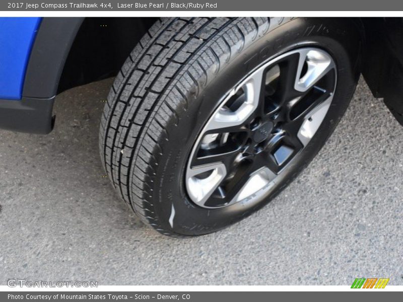 Laser Blue Pearl / Black/Ruby Red 2017 Jeep Compass Trailhawk 4x4