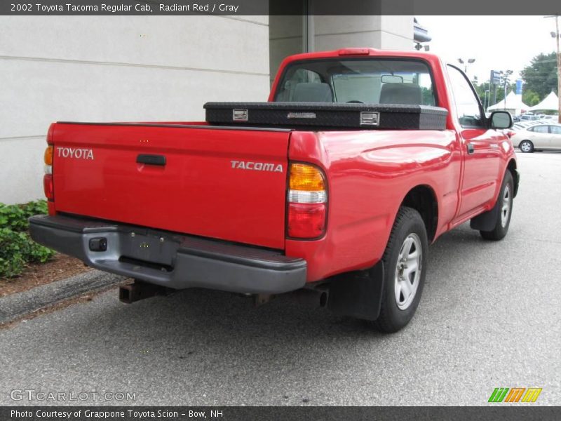 Radiant Red / Gray 2002 Toyota Tacoma Regular Cab