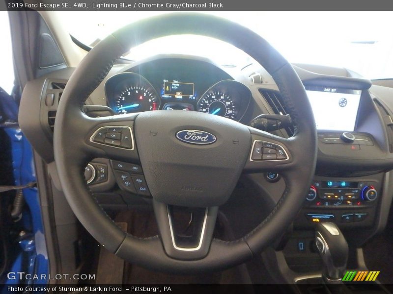 Lightning Blue / Chromite Gray/Charcoal Black 2019 Ford Escape SEL 4WD