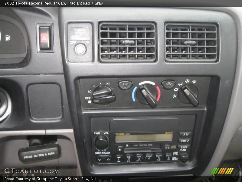 Radiant Red / Gray 2002 Toyota Tacoma Regular Cab