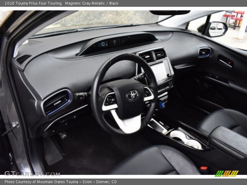 Magnetic Gray Metallic / Black 2016 Toyota Prius Four Touring