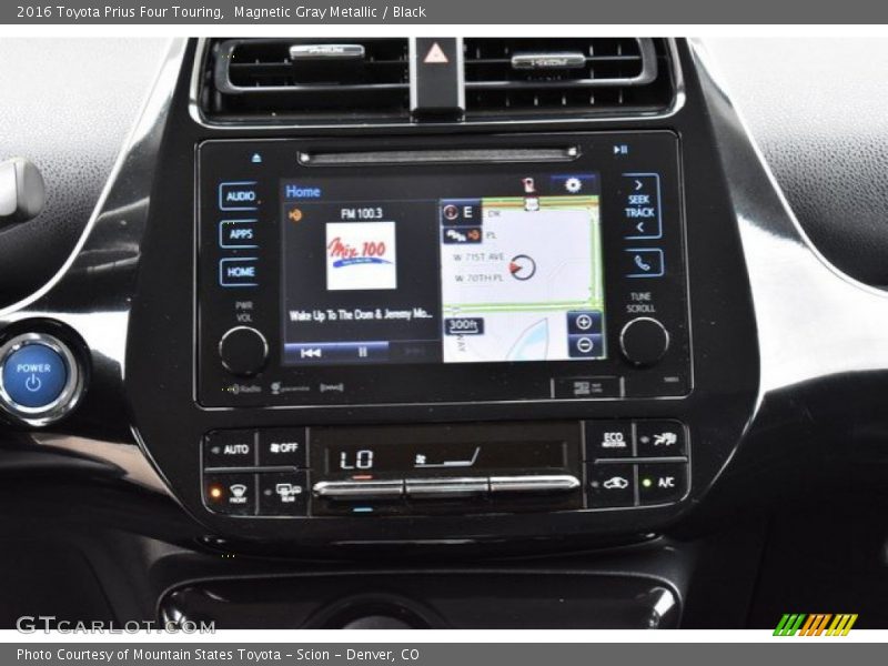 Magnetic Gray Metallic / Black 2016 Toyota Prius Four Touring