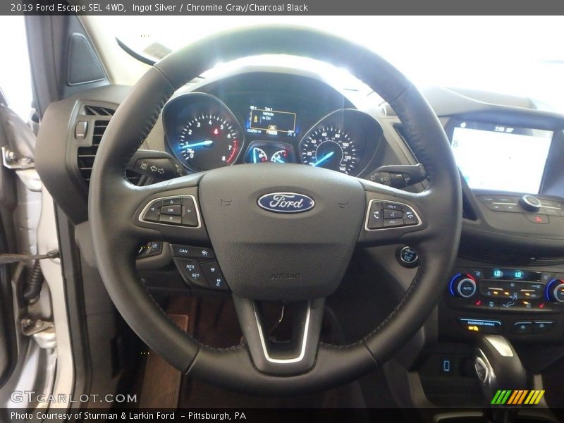 Ingot Silver / Chromite Gray/Charcoal Black 2019 Ford Escape SEL 4WD
