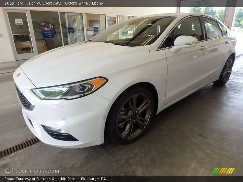 Oxford White / Ebony 2019 Ford Fusion V6 Sport AWD