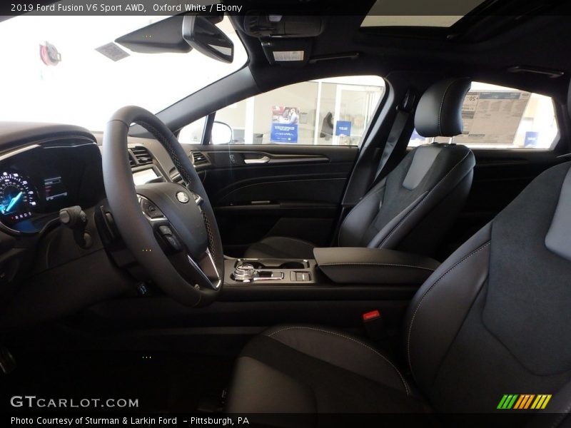 Oxford White / Ebony 2019 Ford Fusion V6 Sport AWD