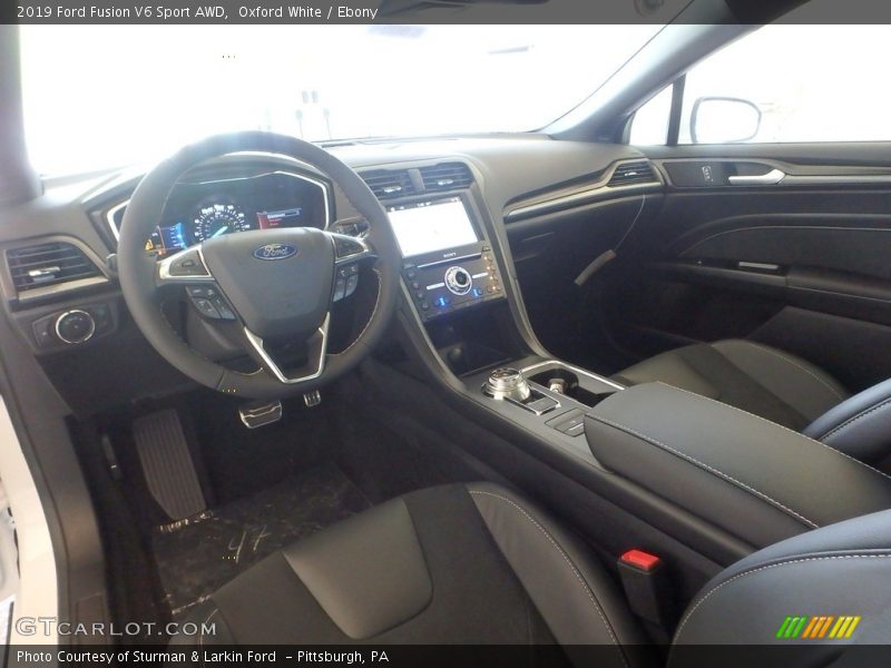 Oxford White / Ebony 2019 Ford Fusion V6 Sport AWD