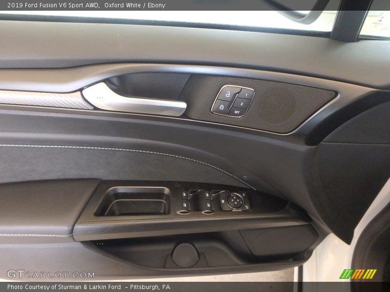 Oxford White / Ebony 2019 Ford Fusion V6 Sport AWD