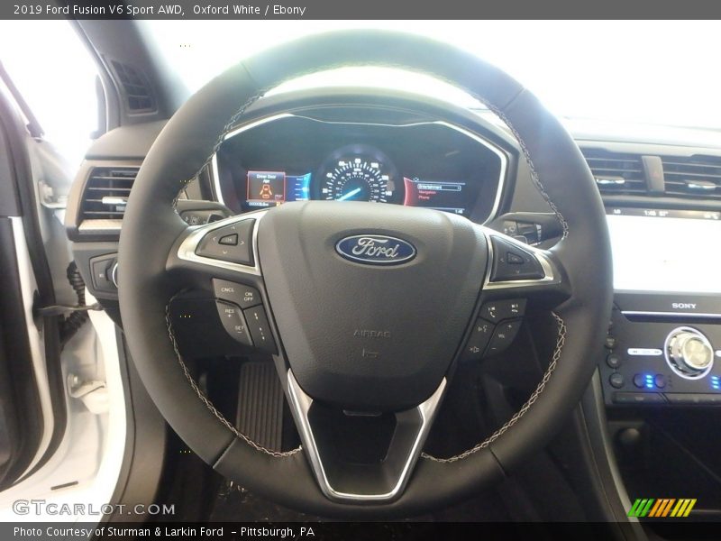 Oxford White / Ebony 2019 Ford Fusion V6 Sport AWD