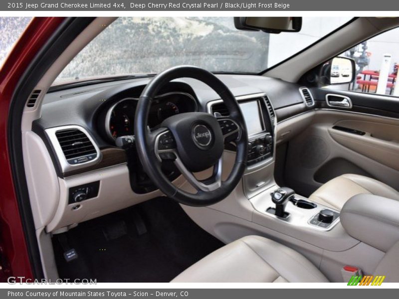 Deep Cherry Red Crystal Pearl / Black/Light Frost Beige 2015 Jeep Grand Cherokee Limited 4x4