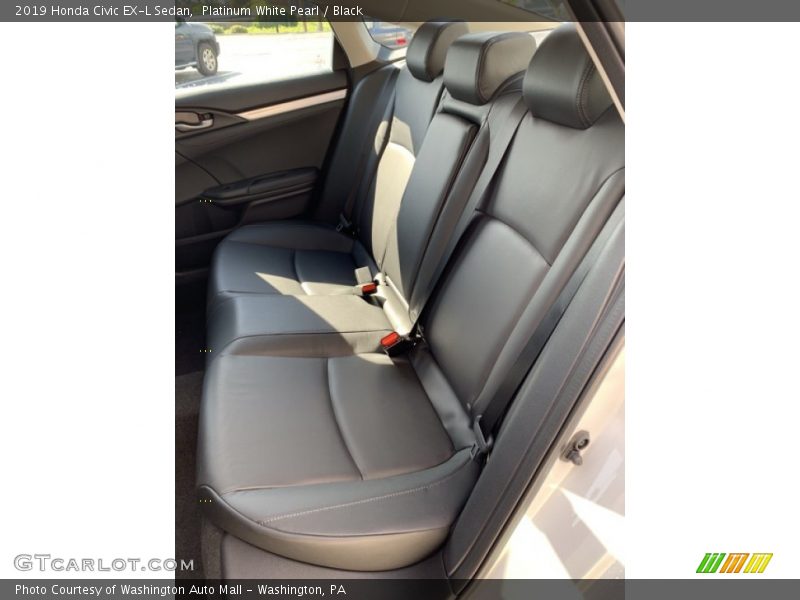 Platinum White Pearl / Black 2019 Honda Civic EX-L Sedan