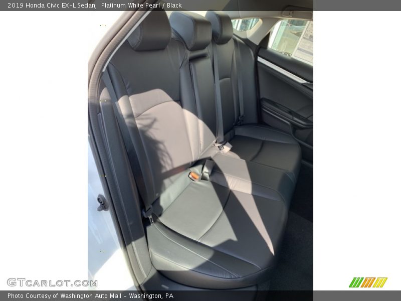 Platinum White Pearl / Black 2019 Honda Civic EX-L Sedan