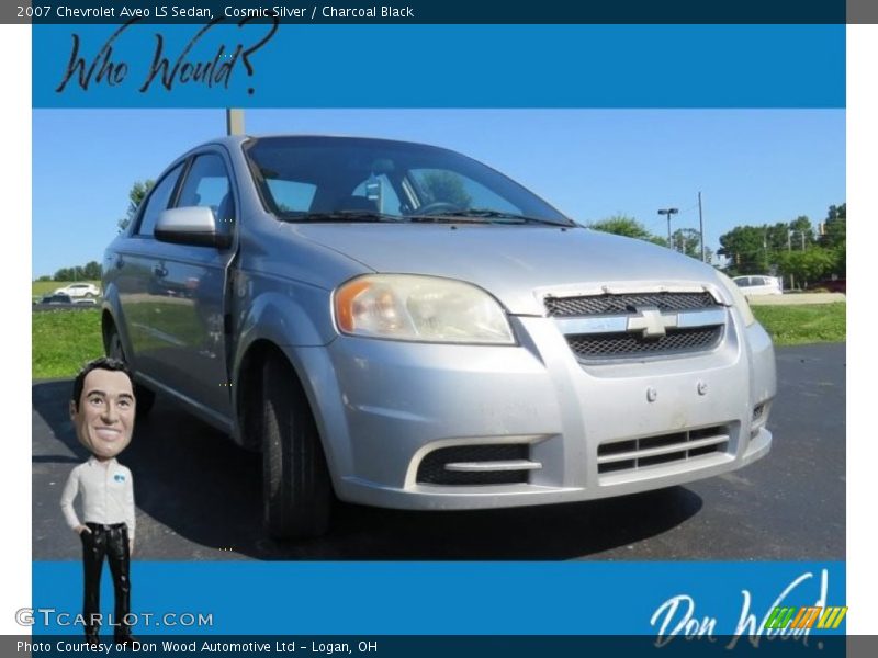 Cosmic Silver / Charcoal Black 2007 Chevrolet Aveo LS Sedan