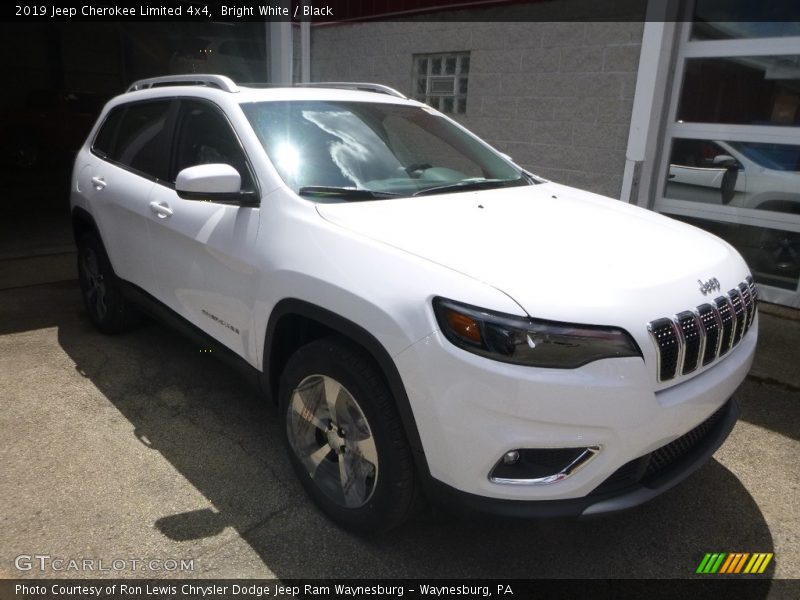 Bright White / Black 2019 Jeep Cherokee Limited 4x4