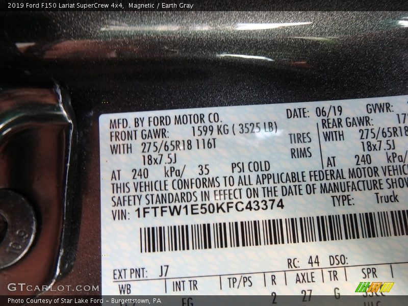 Magnetic / Earth Gray 2019 Ford F150 Lariat SuperCrew 4x4