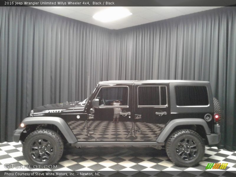 Black / Black 2016 Jeep Wrangler Unlimited Willys Wheeler 4x4