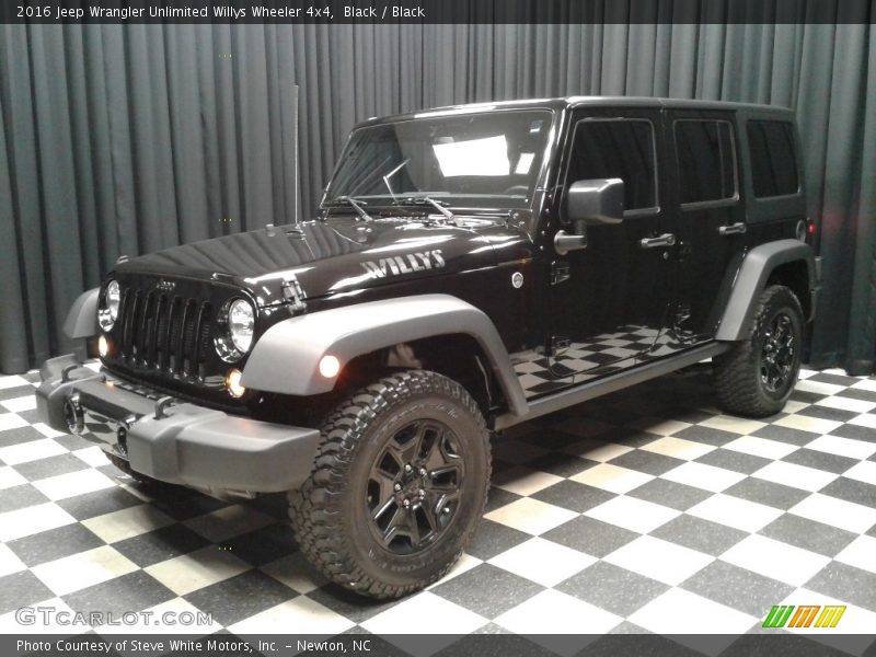 Black / Black 2016 Jeep Wrangler Unlimited Willys Wheeler 4x4