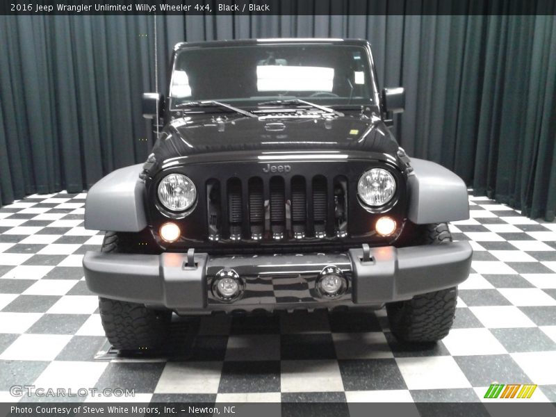 Black / Black 2016 Jeep Wrangler Unlimited Willys Wheeler 4x4
