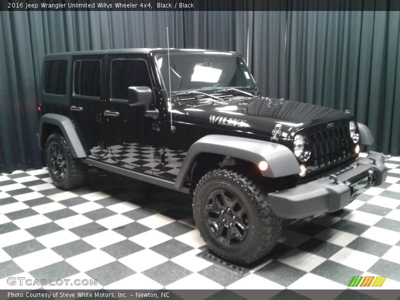 Black / Black 2016 Jeep Wrangler Unlimited Willys Wheeler 4x4