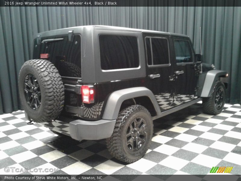 Black / Black 2016 Jeep Wrangler Unlimited Willys Wheeler 4x4